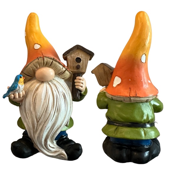 Resin Flower Gnome Figure (set of 4) Garden Decor - Picture 5 of 5